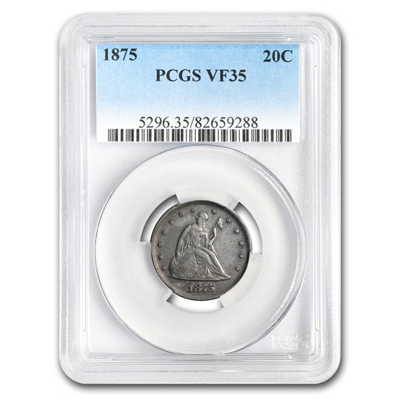1875 Twenty Cent Piece VF-35 PCGS 1875 Twenty Cent Piece VF-35 PCGS